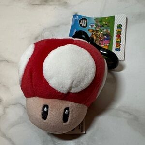 Club Mocchi Super Mario Mushroom Plush Clip On. New with tag.